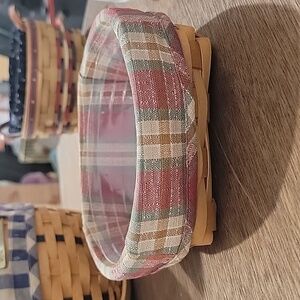 Longaberger small catch all basket with liner and protective liner